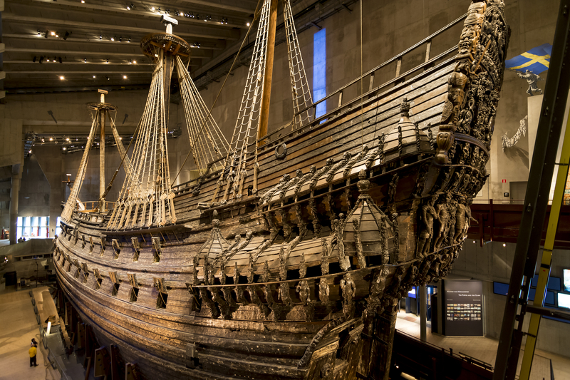 Warship Vasa in the world-famous Vasa Museum at Djurgården