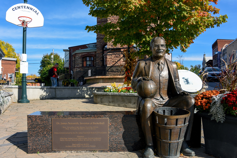  Statue of James Naismith in his hometown of Almonte, Canada