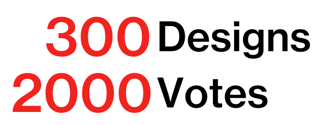 300 designs and 2000 votes