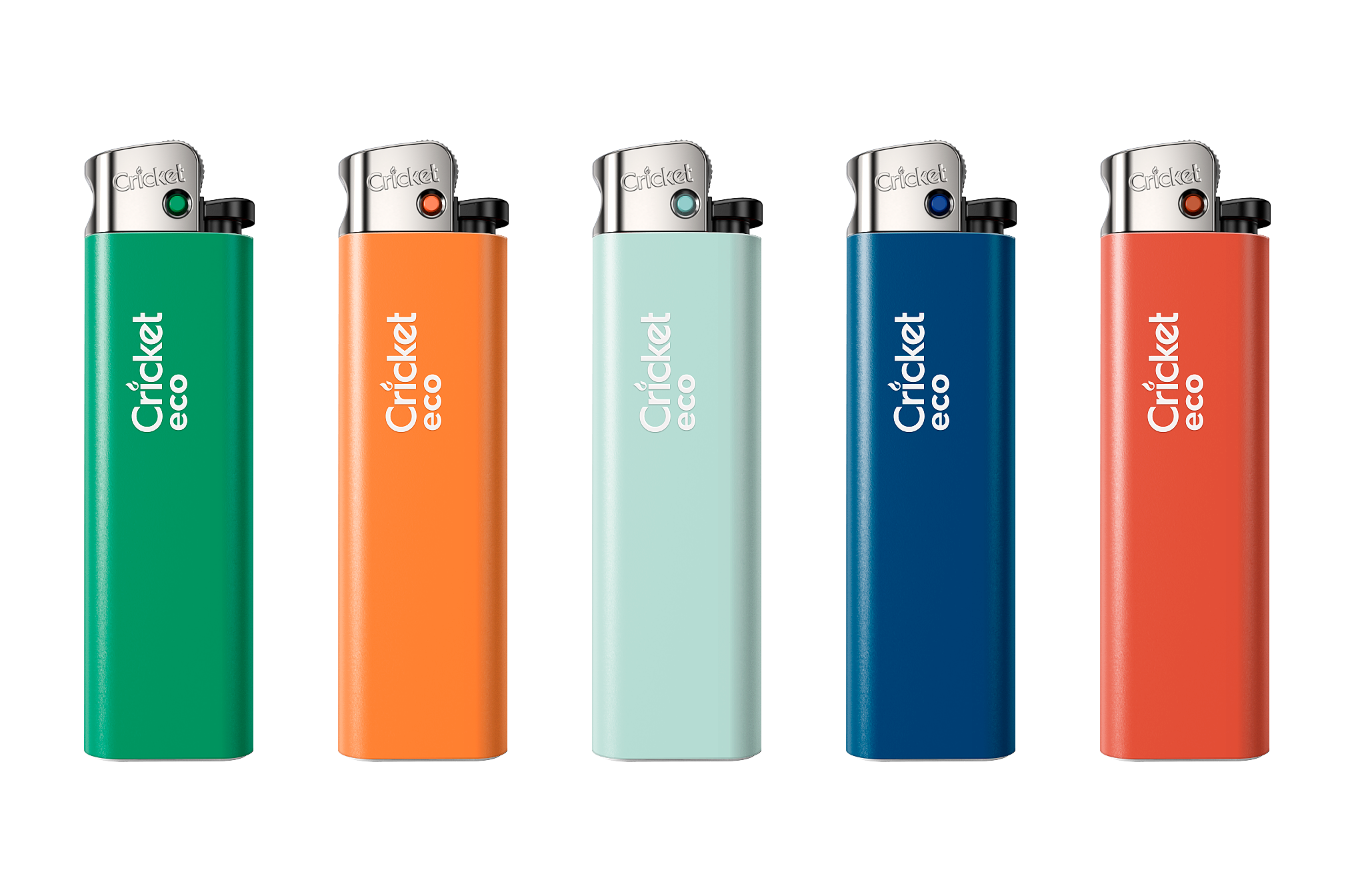 Cricket Flint Eco is a Cricket pocket lighter made of recycled nylon. It has a slim body equipped with child proof spark wheel.