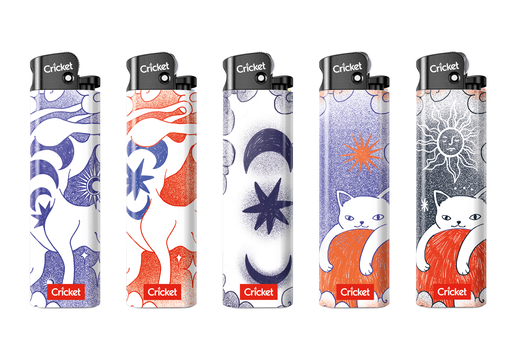 The Astrology-themed lighter collection features adorable kitties combined with astrology elements. A touch of whimsy to your astrological journey.