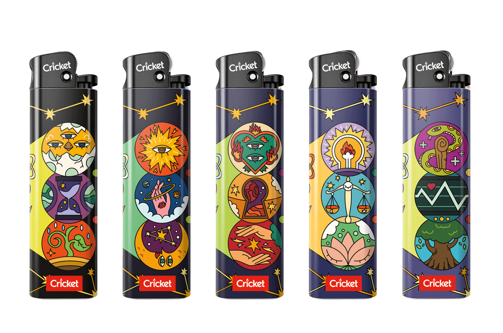 The Astrology-themed lighter collection ignites a spark of curiosity to contemplate the interconnectedness of the universe and how it shapes your journey.