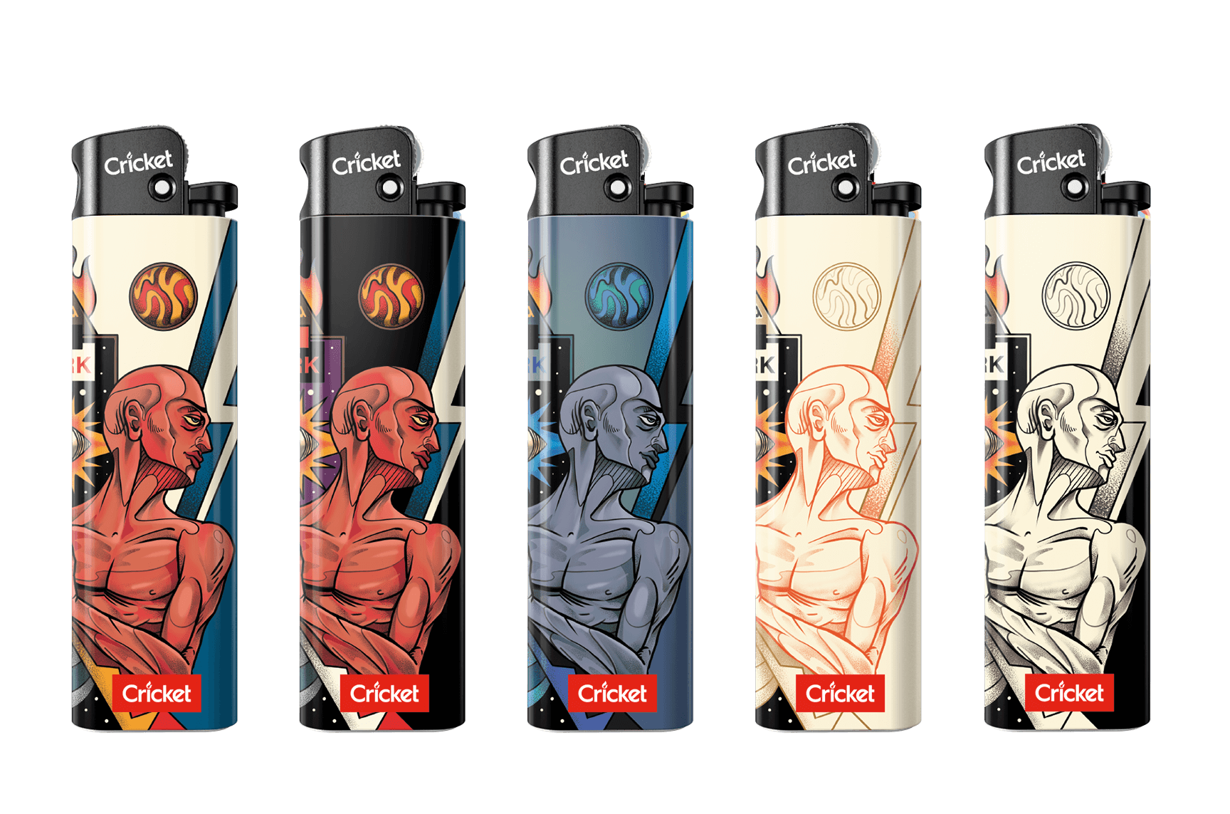 The AI-themed lighter collection ignites a vision of human and AI forging a future together. Each lighter is a conversation starter on our relations with AI.